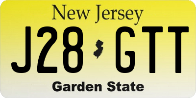 NJ license plate J28GTT