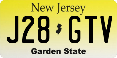 NJ license plate J28GTV