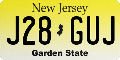NJ license plate J28GUJ