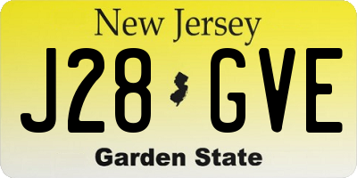 NJ license plate J28GVE