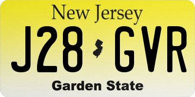NJ license plate J28GVR
