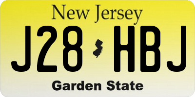 NJ license plate J28HBJ