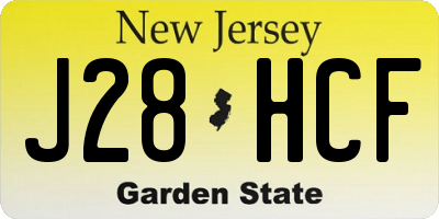 NJ license plate J28HCF