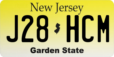 NJ license plate J28HCM