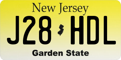 NJ license plate J28HDL