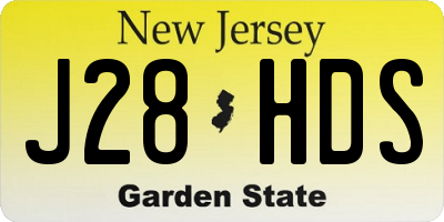 NJ license plate J28HDS