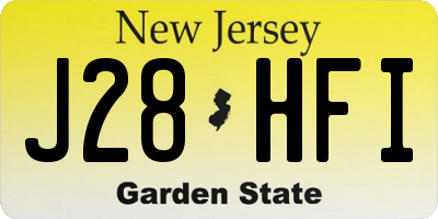 NJ license plate J28HFI
