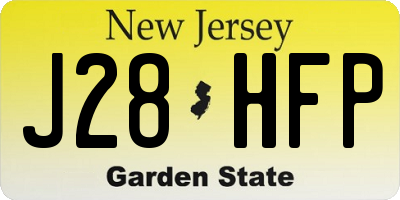 NJ license plate J28HFP