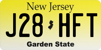 NJ license plate J28HFT