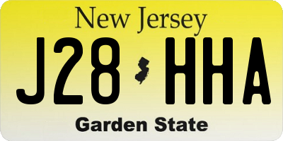 NJ license plate J28HHA