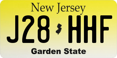 NJ license plate J28HHF
