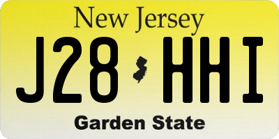 NJ license plate J28HHI