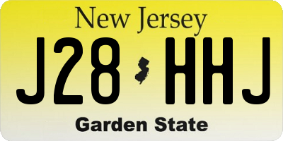 NJ license plate J28HHJ