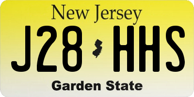 NJ license plate J28HHS