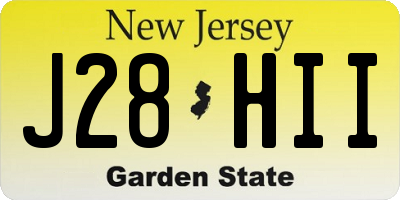 NJ license plate J28HII
