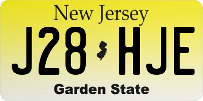 NJ license plate J28HJE
