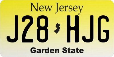 NJ license plate J28HJG