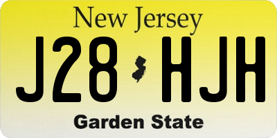 NJ license plate J28HJH