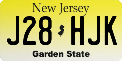 NJ license plate J28HJK