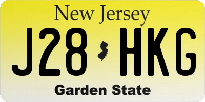NJ license plate J28HKG