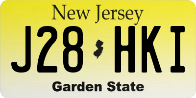 NJ license plate J28HKI