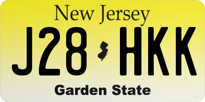 NJ license plate J28HKK