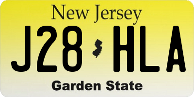 NJ license plate J28HLA