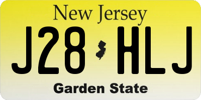NJ license plate J28HLJ