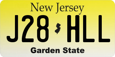 NJ license plate J28HLL