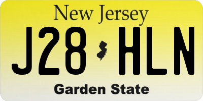 NJ license plate J28HLN
