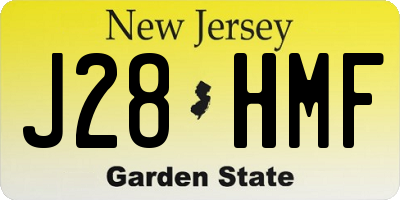 NJ license plate J28HMF