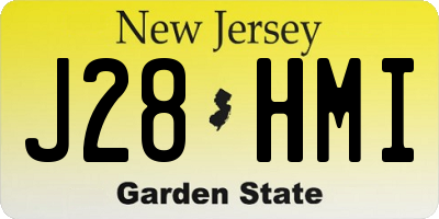 NJ license plate J28HMI