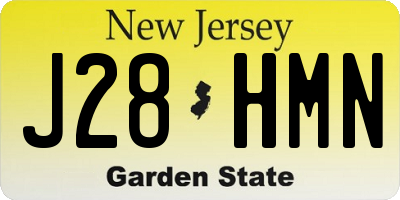 NJ license plate J28HMN