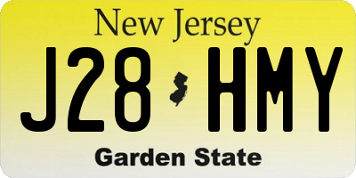 NJ license plate J28HMY