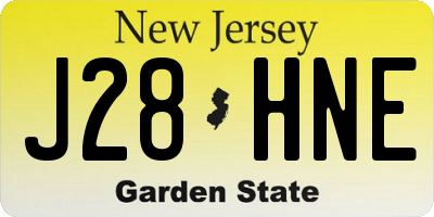 NJ license plate J28HNE