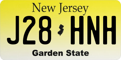 NJ license plate J28HNH