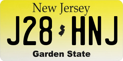 NJ license plate J28HNJ