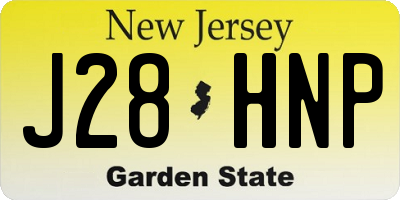 NJ license plate J28HNP