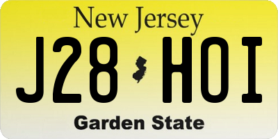 NJ license plate J28HOI