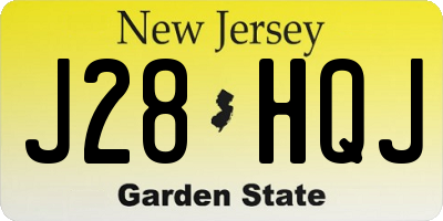 NJ license plate J28HQJ