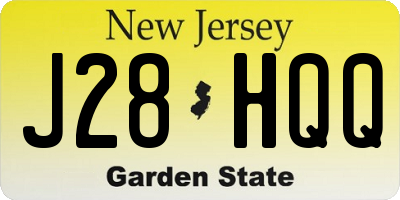 NJ license plate J28HQQ