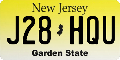 NJ license plate J28HQU