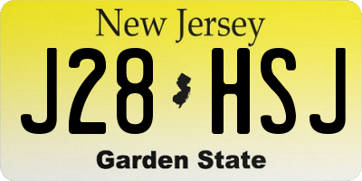 NJ license plate J28HSJ