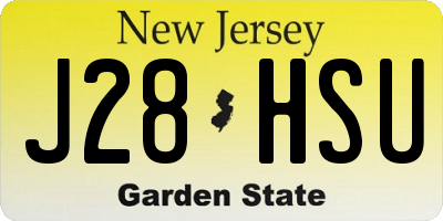 NJ license plate J28HSU
