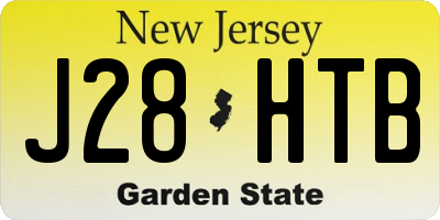 NJ license plate J28HTB