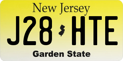 NJ license plate J28HTE