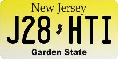 NJ license plate J28HTI