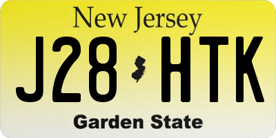 NJ license plate J28HTK