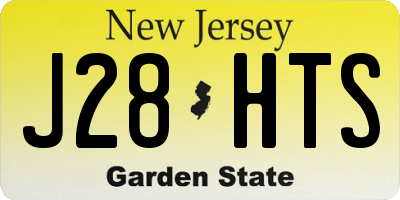 NJ license plate J28HTS