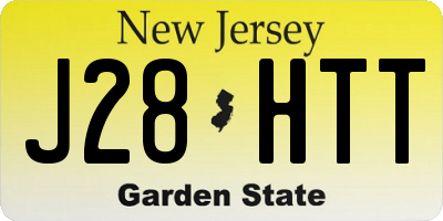 NJ license plate J28HTT